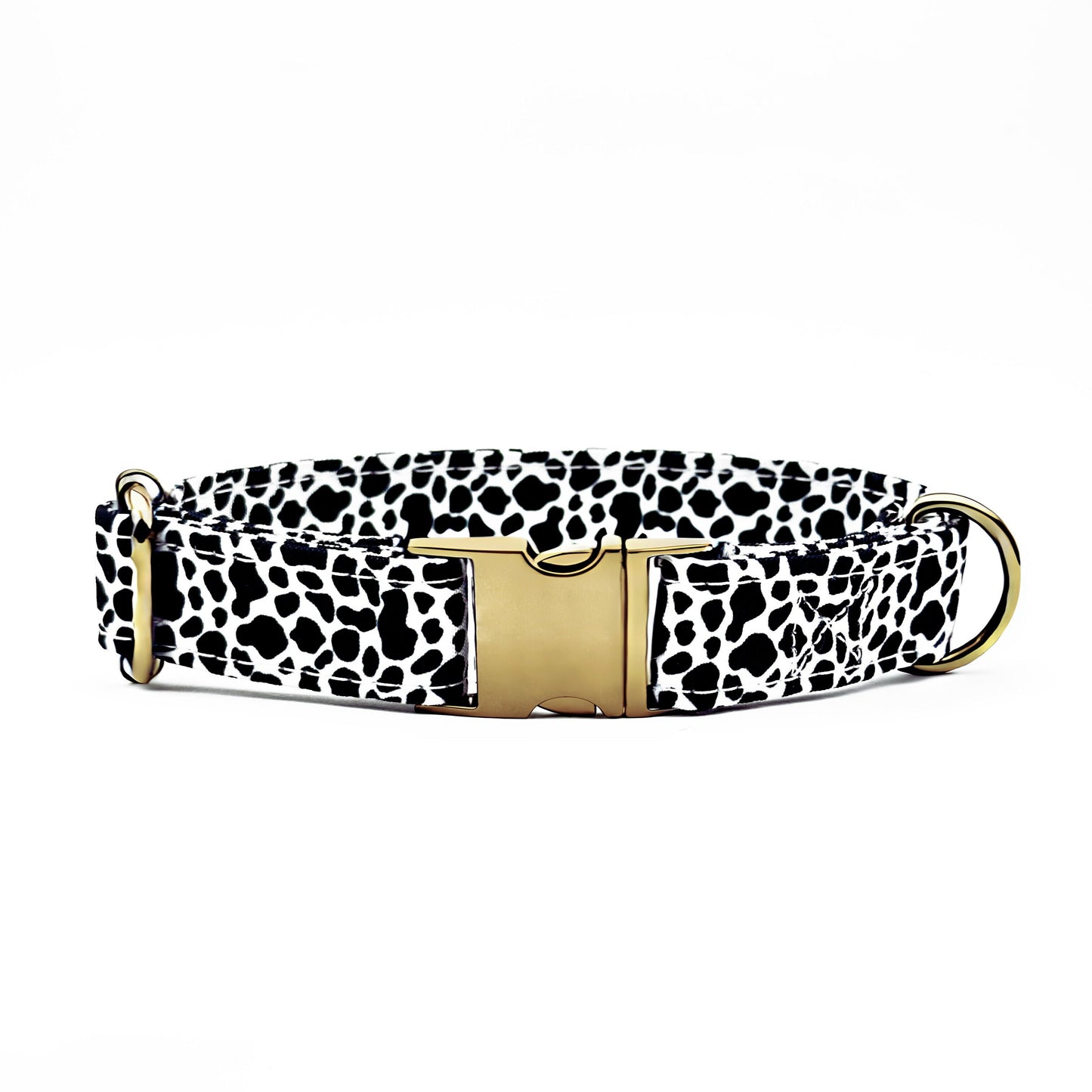 Animal Print Black & White Dog Collar