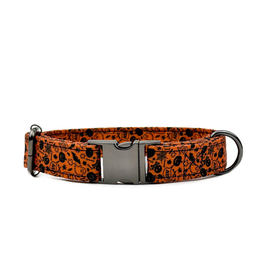 Halloween Orange Pumpkin Dog Collar